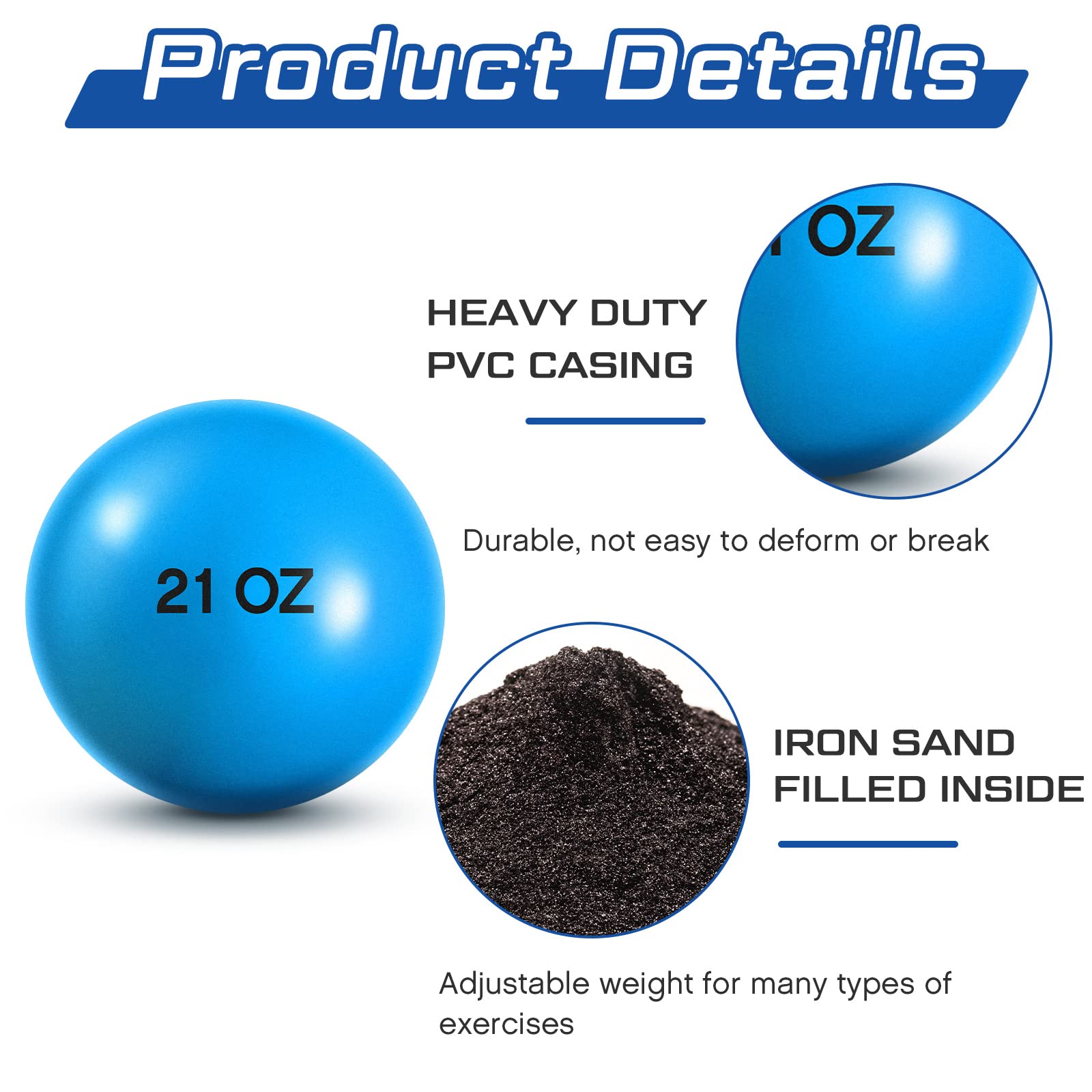 6 Pcs Weighted Plyo Training Balls