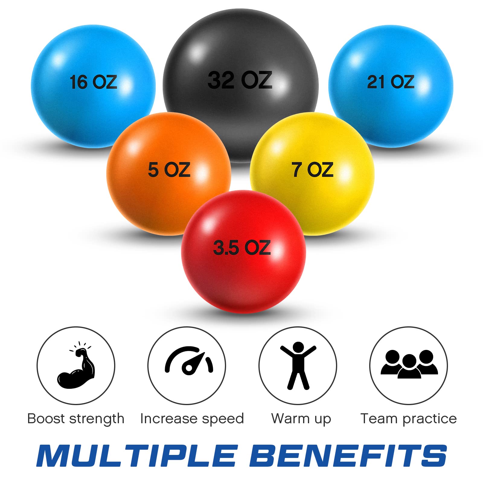 6 Pcs Weighted Plyo Training Balls